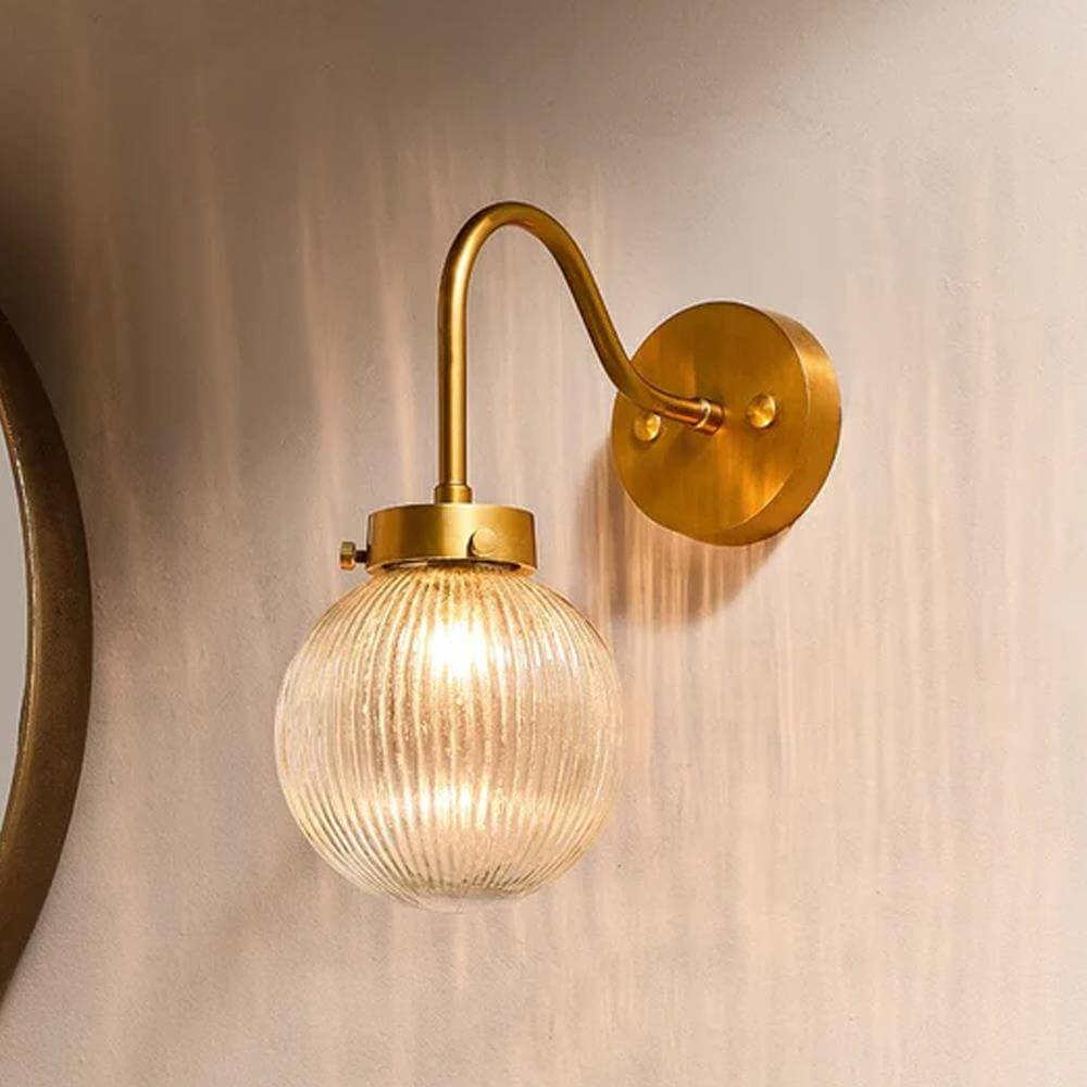 Nkuku Konnie Bathroom Wall Lamp Globe Clear